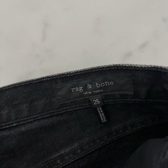 Rag & bone Moss Denim Mini Skirt Raw Hem In Asa Sz 25 Festival 90’s Grunge Y2K - Picture 3 of 12